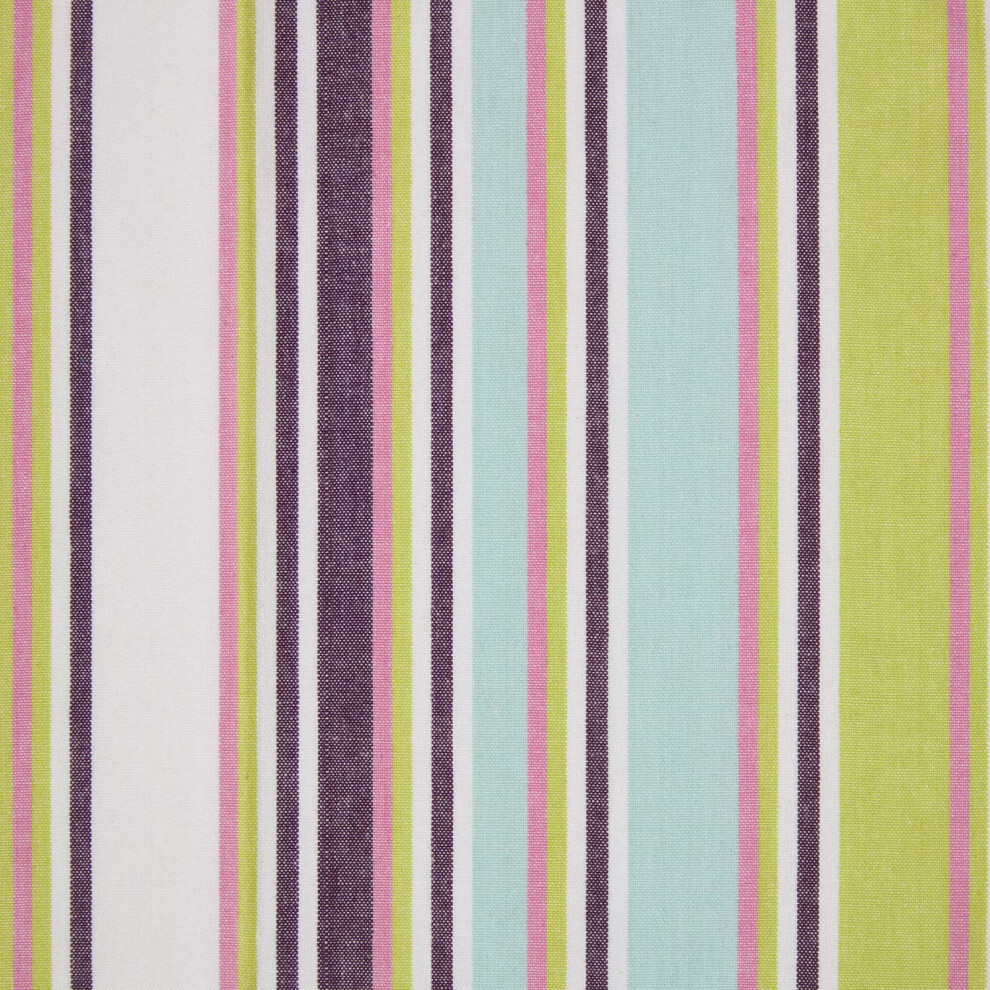 Homescapes Pure Cotton Osaka Green Stripe Fabric 150cm Wide