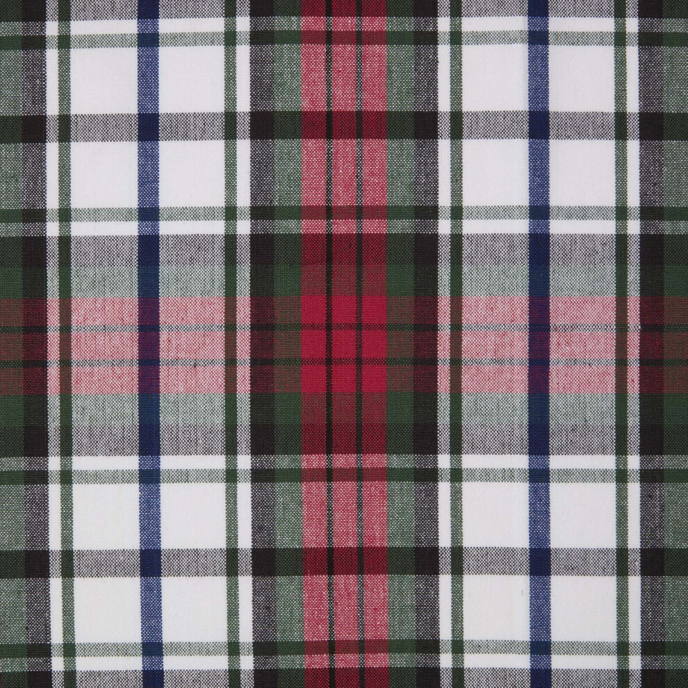 Homescapes Pure Cotton Macduff Tartan Check Fabric 150Cm Wide Red