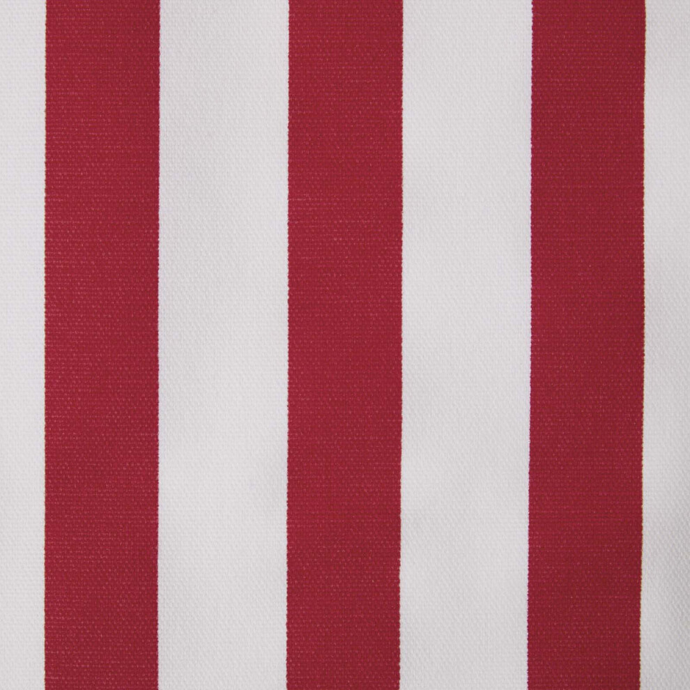 Homescapes (Red) Pure Cotton Thick Stripe Fabric 150 Cm Wide Red