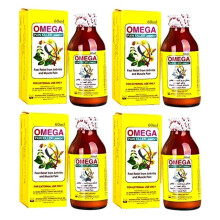 Omega 4-Piece Pain Killer Liniment Fast-Acting Pain Relief Formula & Effective Pain Killer for Quick Relief 60ml