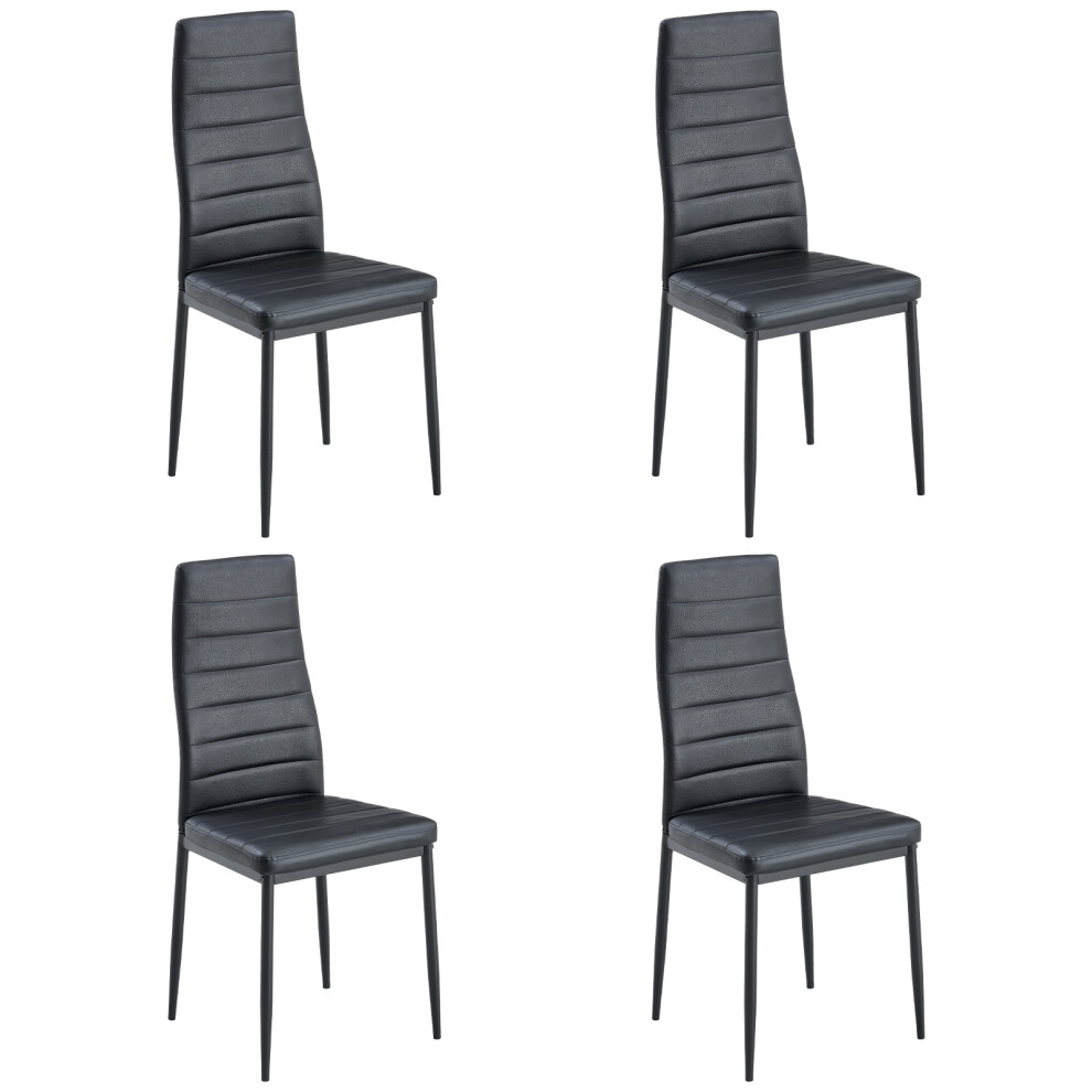 (Set of 4) Stanew Kitchen Dining Chairs, Thick Padded Seat