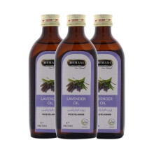 HEMANI 3-Piece Lavender Oil - Pure Essential Body Oil for Relaxation and Wellness & Large Size Set for Relaxing Aromatherapy 3X150ml