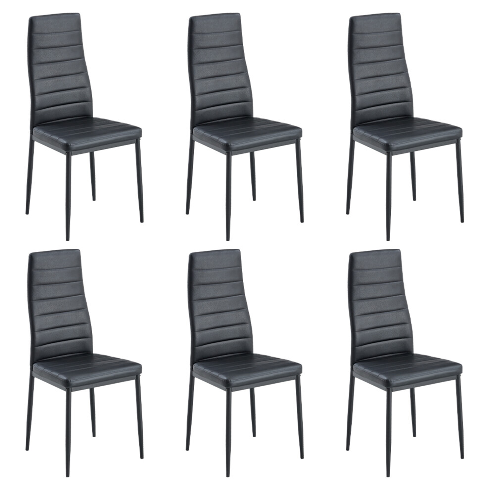 (Set of 6) Stanew Kitchen Dining Chairs, Thick Padded Seat