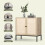 Living And Home Rustic Bamboo Sideboard with Woven Doors 3