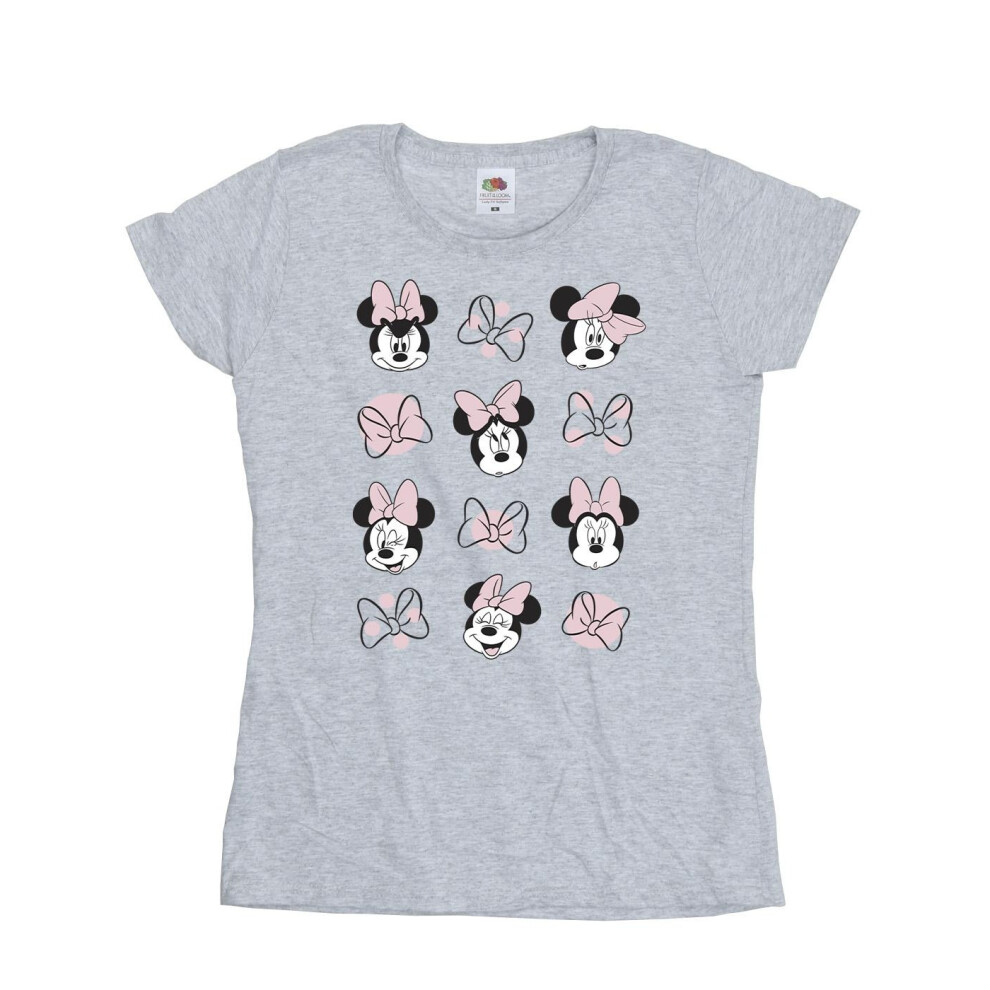 (XXL, Sports Grey) Disney Womens/Ladies Minnie Mouse Multiple Cotton T-Shirt