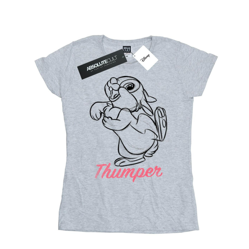 Bambi Thumper Line Drawing Cotton T-Shirt