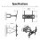 32"-70" Corner Full Motion Articulating TV Wall Mount Bracket 5