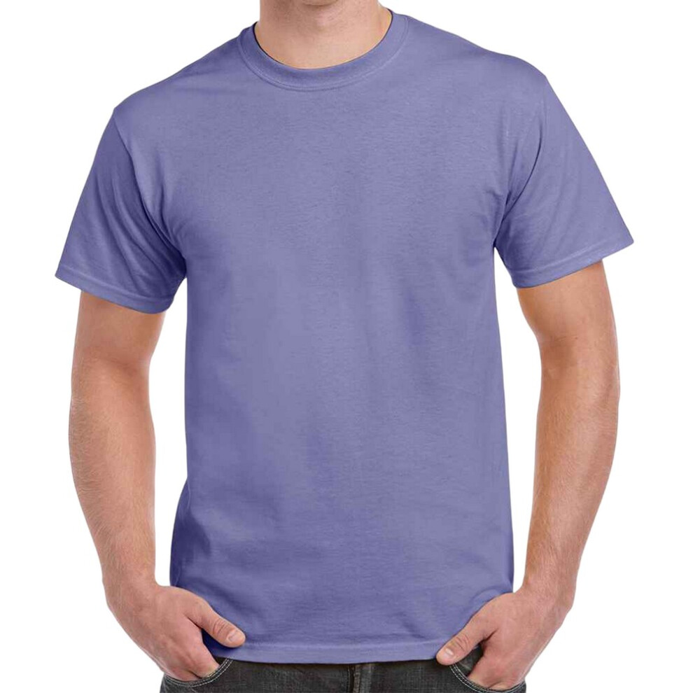 (S, Violet) Gildan Mens Heavy Cotton T-Shirt