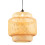 Costway Bamboo Pendant Light Hand-woven Ceiling Light Chandelier E27 Natural 1