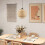Costway Bamboo Pendant Light Hand-woven Ceiling Light Chandelier E27 Natural 2