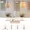 Costway Bamboo Pendant Light Hand-woven Ceiling Light Chandelier E27 Natural 7