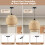 Costway Bamboo Pendant Light Hand-woven Ceiling Light Chandelier E27 Natural 4