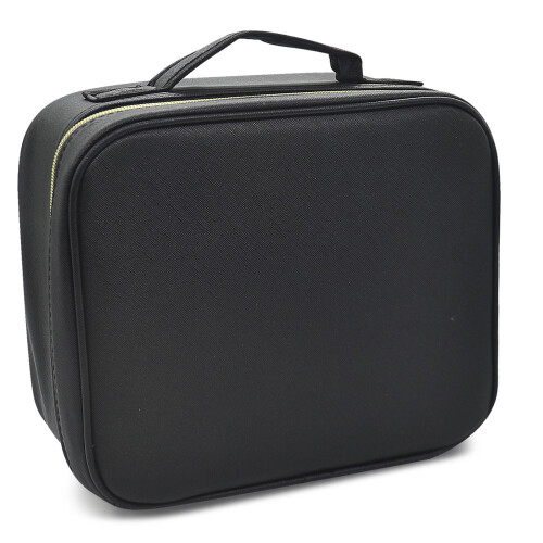 Gr8 Home Black Cosmetic Makeup Vanity Case Make Up Storage With Light Up Mirror 1