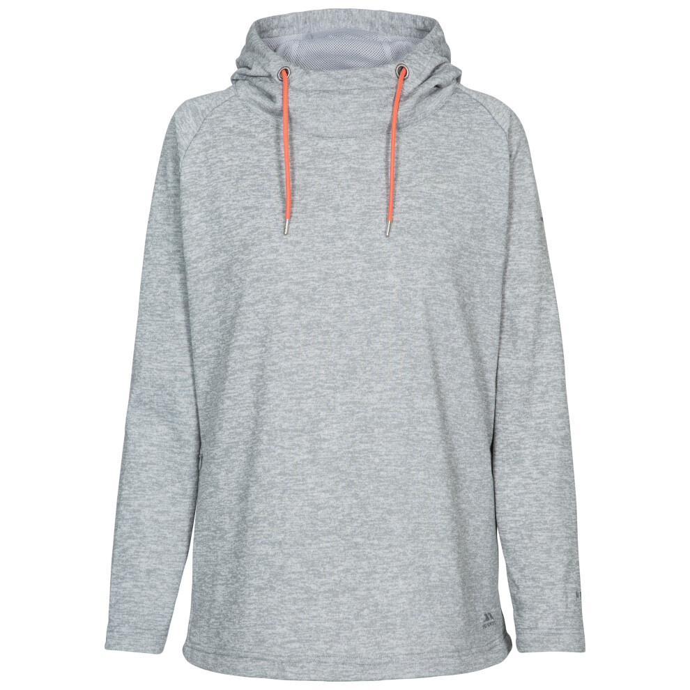 (6, Grey Marl) Trespass Womens Fleece Jacket Hoodie Zip Stumble