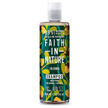 Faith In Nature Natural Jojoba Shampoo, Smoothing for Dry Hair & Scalp, Vegan & Cruelty Free, No SLS, Silicones or Parabens, 400ml