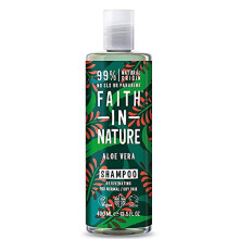 Faith In Nature Organic Aloe Vera Shampoo, Soothing for Normal Hair & Scalp, Vegan & Cruelty Free, No SLS, Silicones or Parabens, 400ml