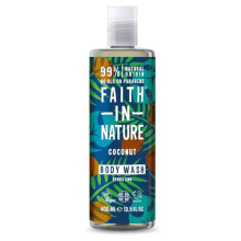 Faith In Nature Natural Coconut Body Wash, Hydrating, Vegan and Cruelty Free, No SLS or Parabens, 400 ml