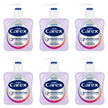 Carex Dermacare Sensitive Antibacterial Hand Wash, Soap for Senstive Skin, Gentle and Protects Hands, Bulk Buy, Pack of 6 x 250ml