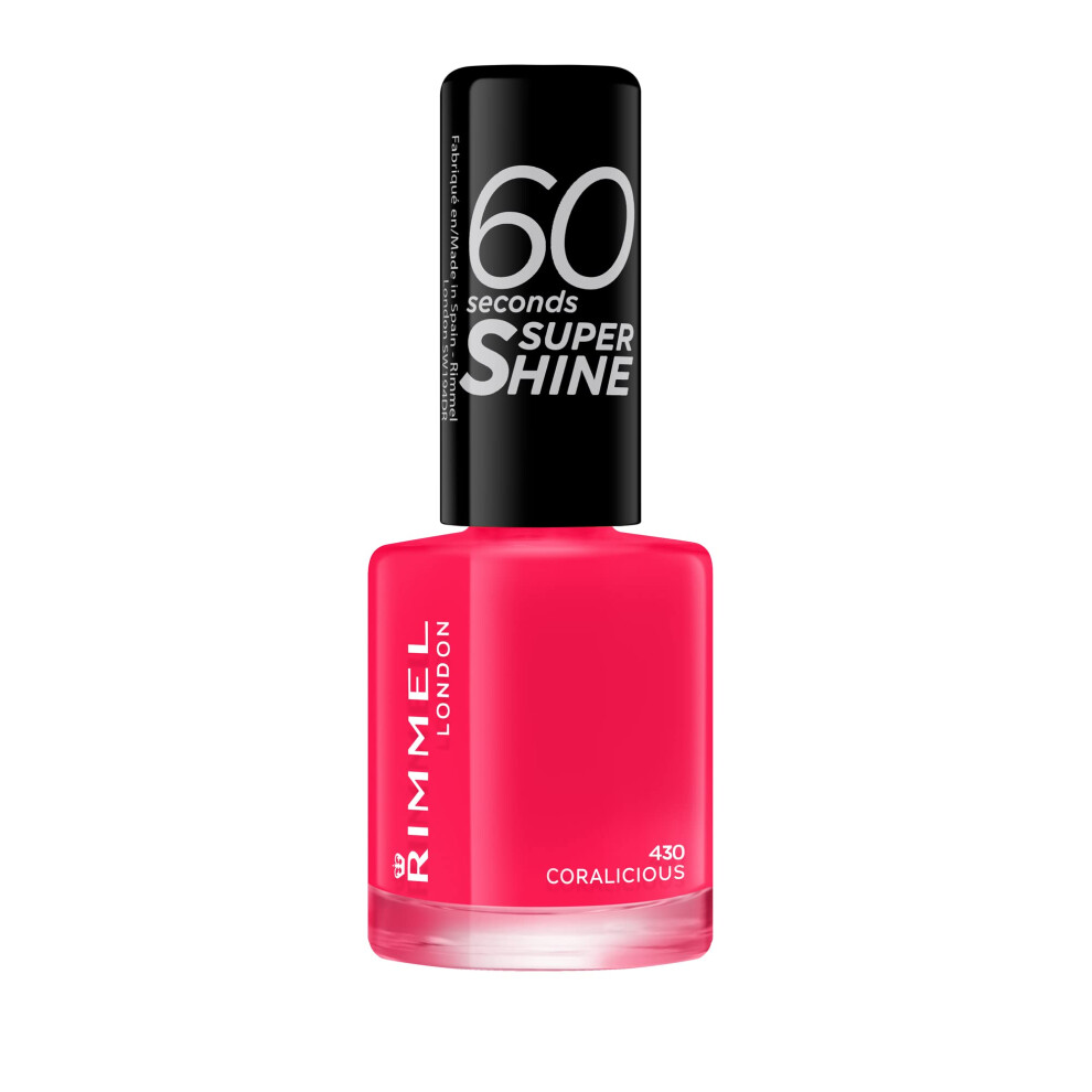 Rimmel 60 Seconds Super Shine Nail Polish - 8 ml, Coralicious