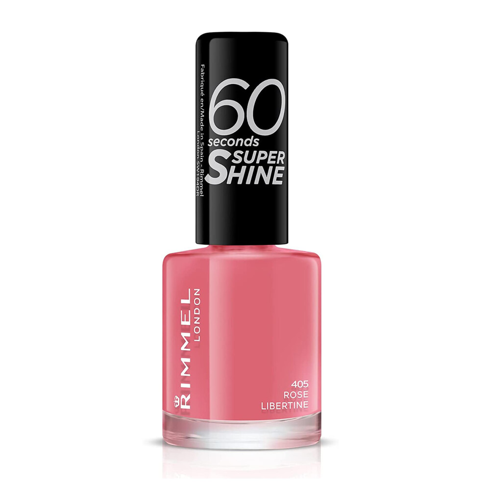 Rimmel 60 Seconds Super Shine Nail Polish - 8 ml, Rose Libertine