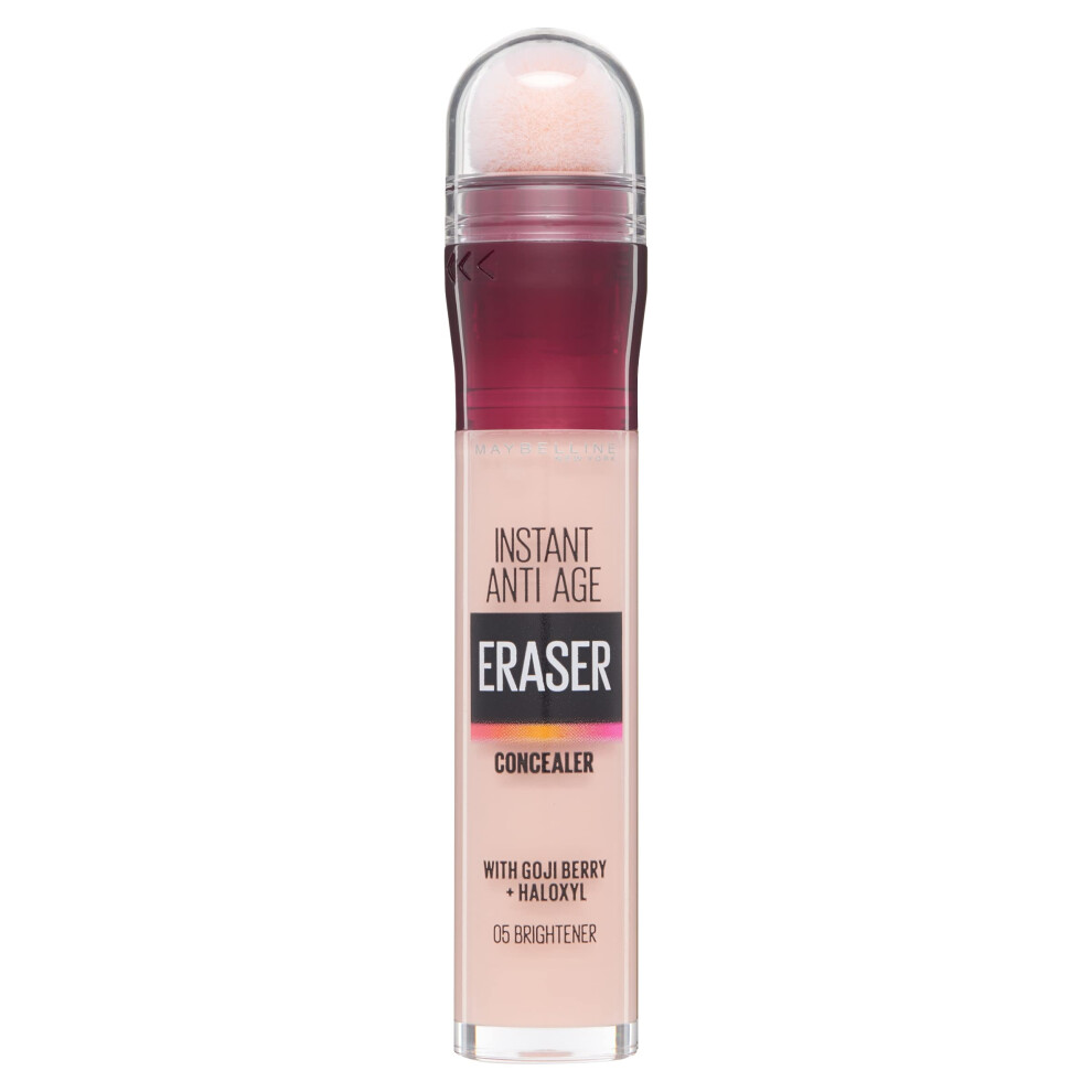 Maybelline Instant Anti Age Eraser Eye Concealer, Dark Circles and Blemish Concealer, Ultra Blendable Formula, 05 Brightener