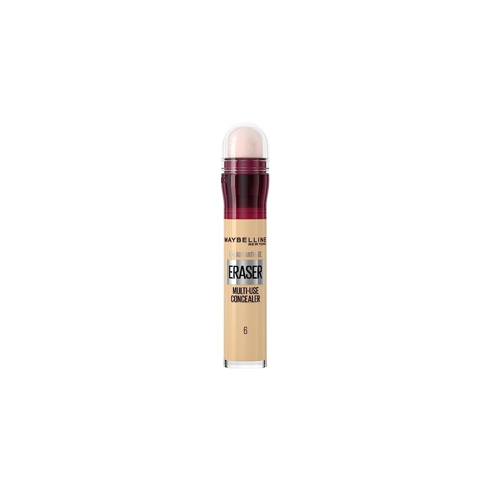 Maybelline Instant Anti Age Eraser Eye Concealer, Dark Circles and Blemish Concealer, Ultra Blendable Formula, 06 Neutraliser