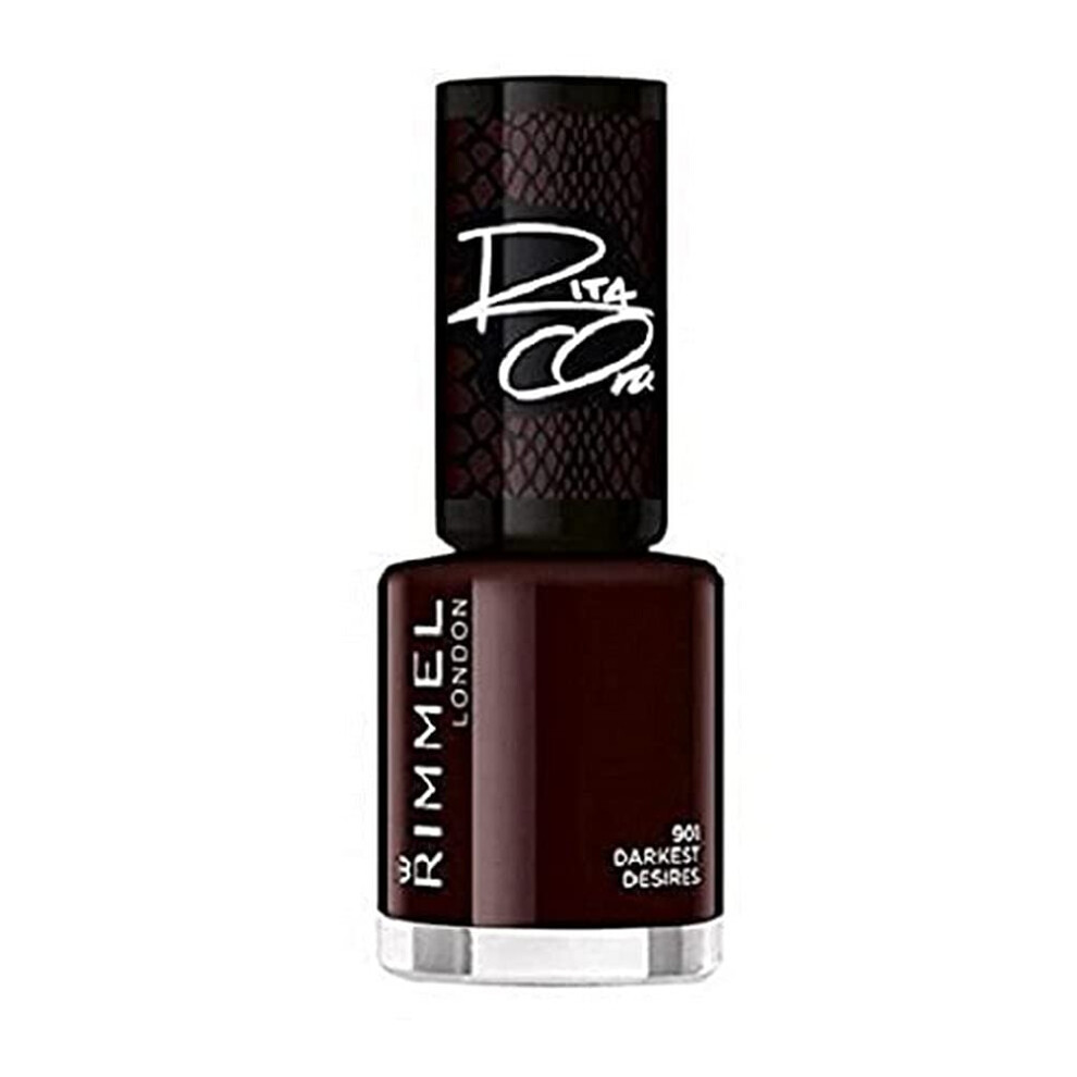 Rimmel London Rita Ora 60 Seconds Super Shine Nail Polish, 901 Darkest Desires, 8 ml, Packaging May Vary