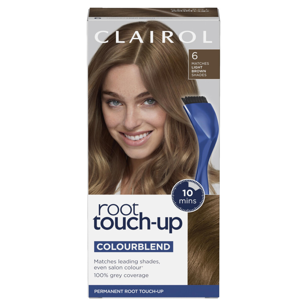 Clairol Root Touch-Up Permanent Hair Dye, 6 Light Brown