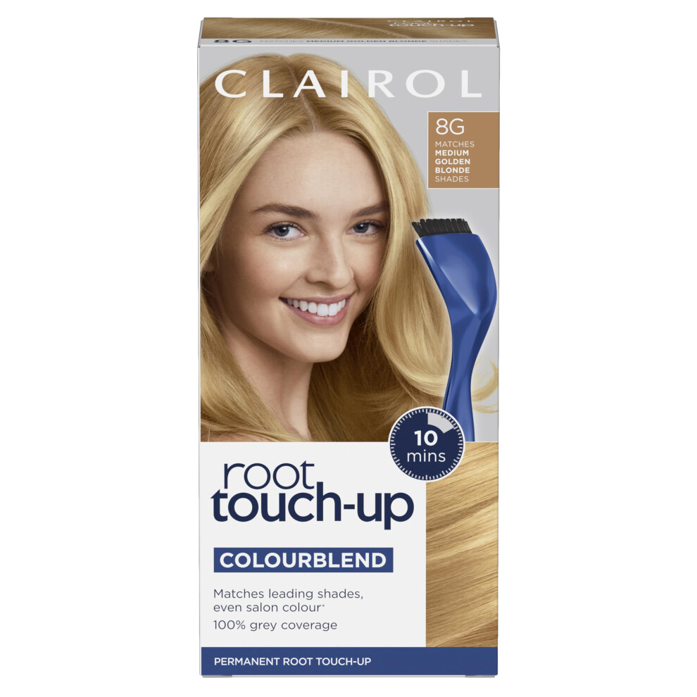 Clairol Root Touch-Up Permanent Hair Dye, 8G Medium Golden Blonde, 1 count (Pack of 1)