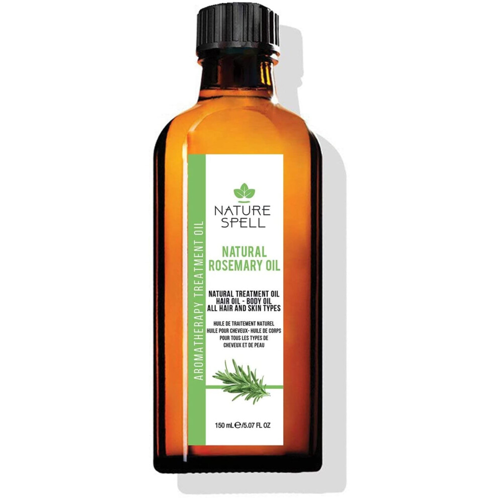 Nature Spell Rosemary Oil for Hair & Skin 150 ml Ã¢ Rosemary Oil for Hair Growth Ã¢ Treat Dry Damaged Hair to Target Hair Loss Ã¢ Made in The UK