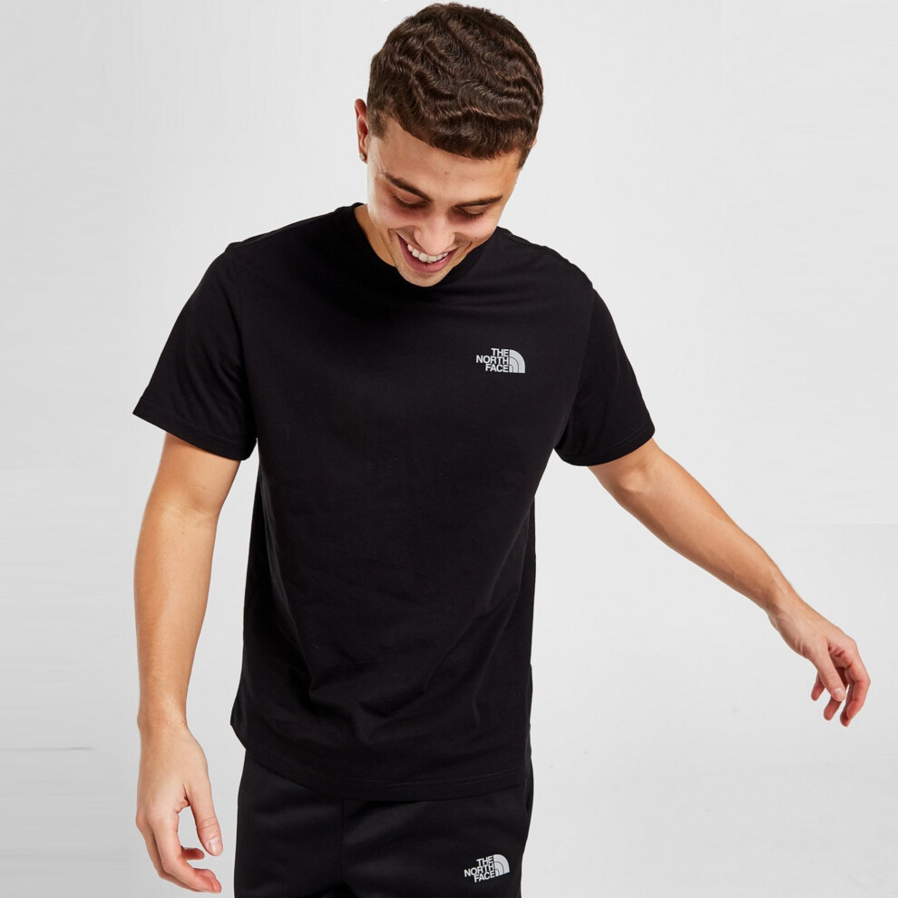 (S) The North Face Mens Simple Dome Reflective Grey Logo Tee