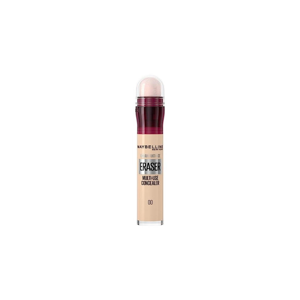 Maybelline Instant Anti Age Eraser Eye Concealer, Dark Circles And Blemish Concealer, Ultra Blendable Formula, 00 Ivory