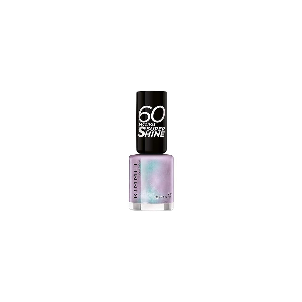 Photos - Nail Polish Rimmel 60 Seconds Super-Shine, 8ml, Mermaid Fin 