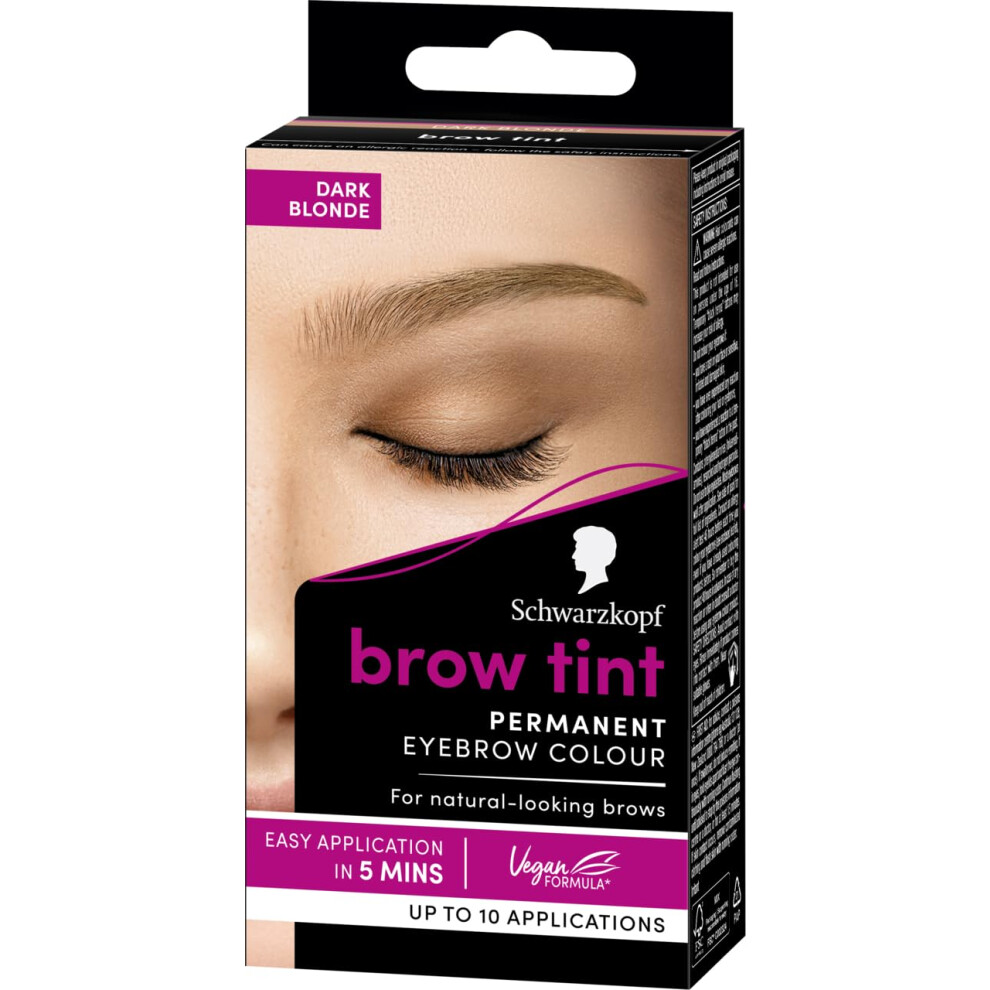 Schwarzkopf Brow Tint Professional formula Eyebrow Dye Brow Tinting Kit with Gentle Permanent Colour - Dark Blonde