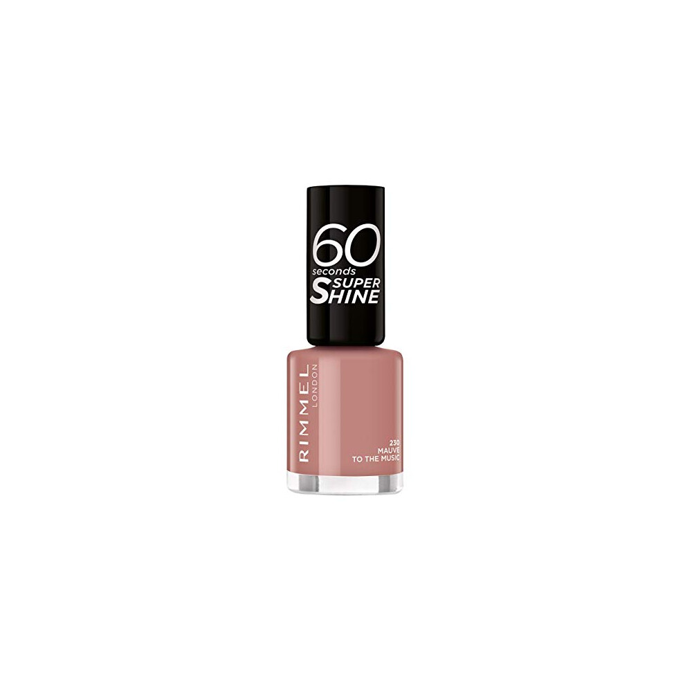 Rimmel London 60 Seconds Super Shine Nail Polish, Mauve to the Music, 8ml