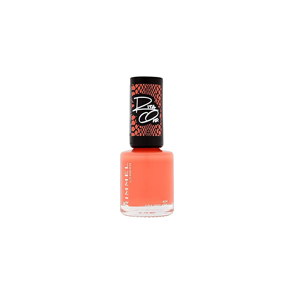 Rimmel London Rita Ora 60 Seconds Super Shine Nail Polish, Ora-Ngy Vibe - 404, 8 ml, Packaging May Vary