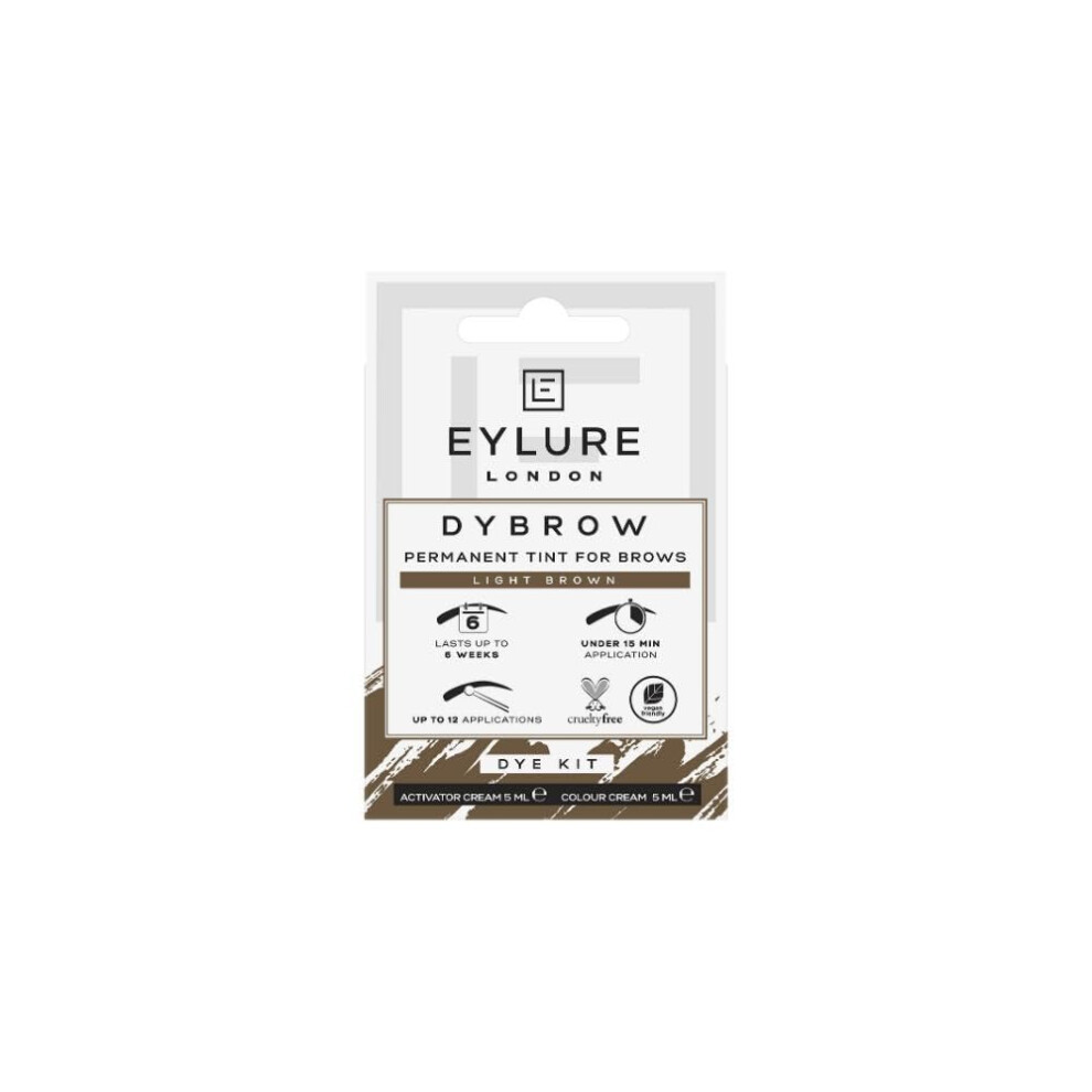 Eylure Dybrow Permanent Tint for Brows Dye Kit Light Brown