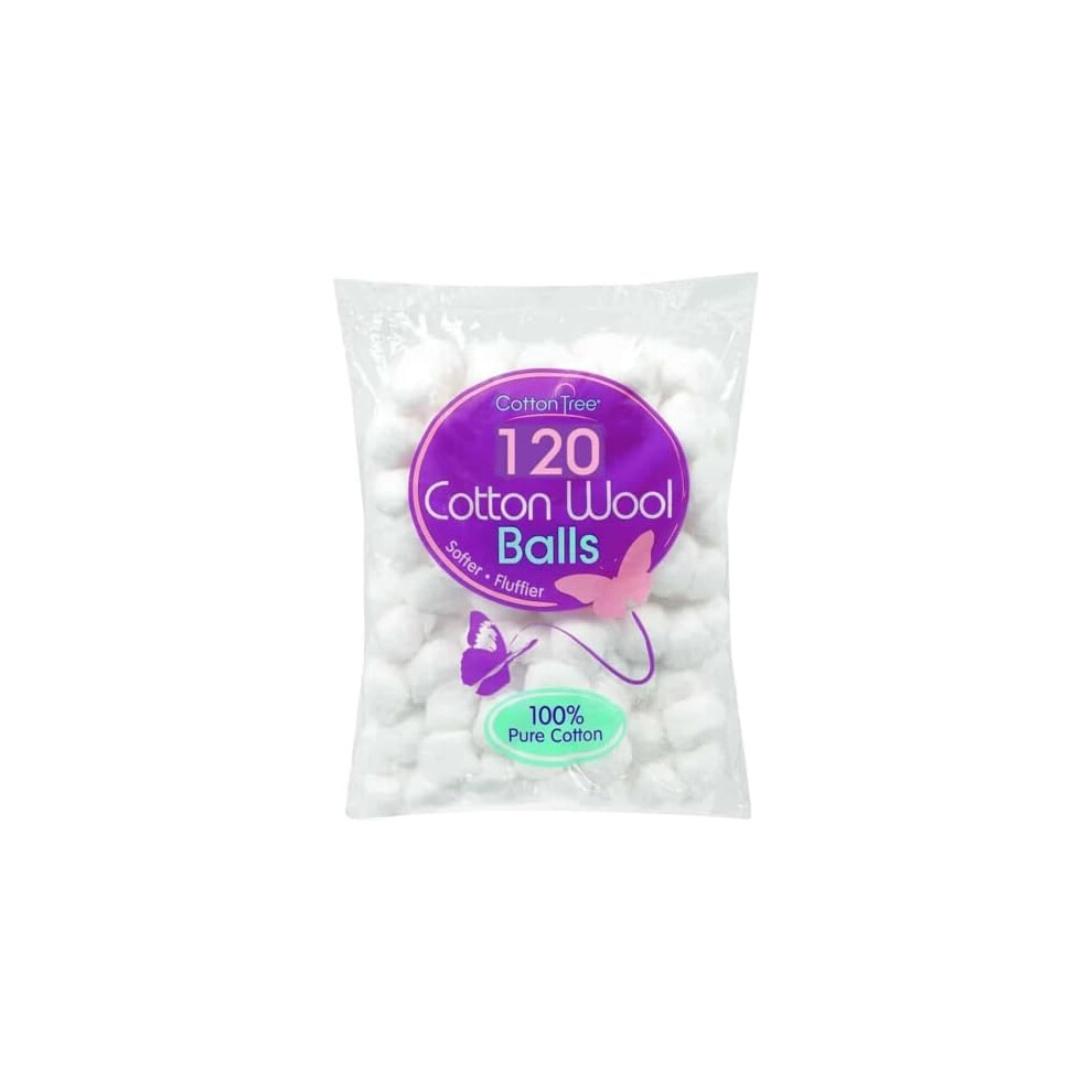 Cotton-Tree Cotton Tree 100% Pure Cotton, Super Soft, Pack Of 120