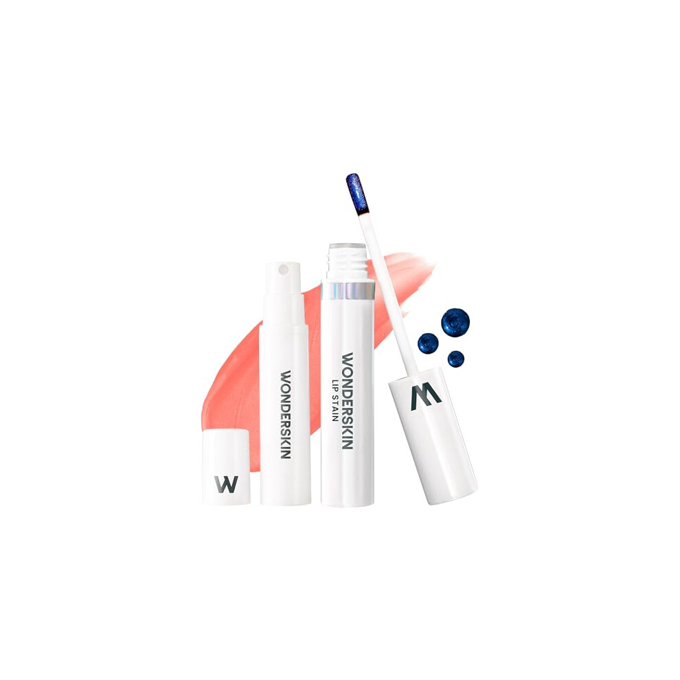Wonderskin Wonder Blading Peel And Reveal Lip Stain Kit, Long Lasting Lip Tint, Transfer Proof, Matte Finish, Waterproof Formula (Crush)