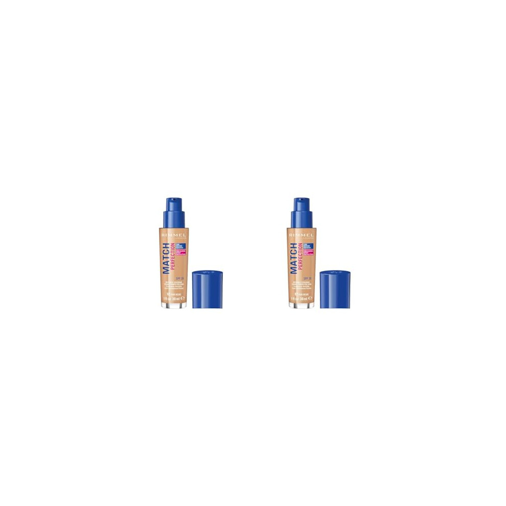 Rimmel Match Perfection Foundation, SPF 20, 082 Fair Beige, 30 ml (Pack of 2)