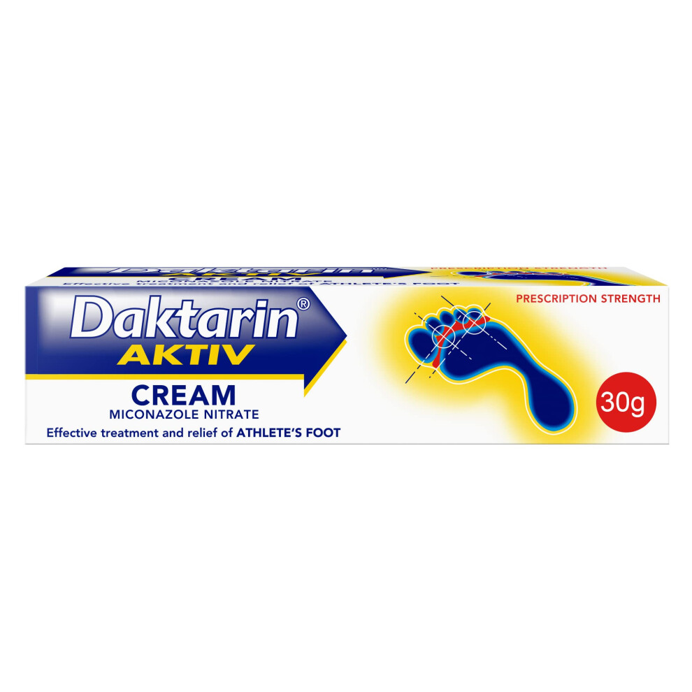 Daktarin Aktiv Cream Ã¢ Help Treat Your Athlete's Foot - Athlete's Foot Cream - Foot Care - 30 g