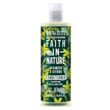 Faith In Nature Natural Seaweed & Citrus Conditioner, Detoxifying for Oily Hair & Scalp, Vegan & Cruelty Free, No SLS, Silicones or Parabens, 400ml