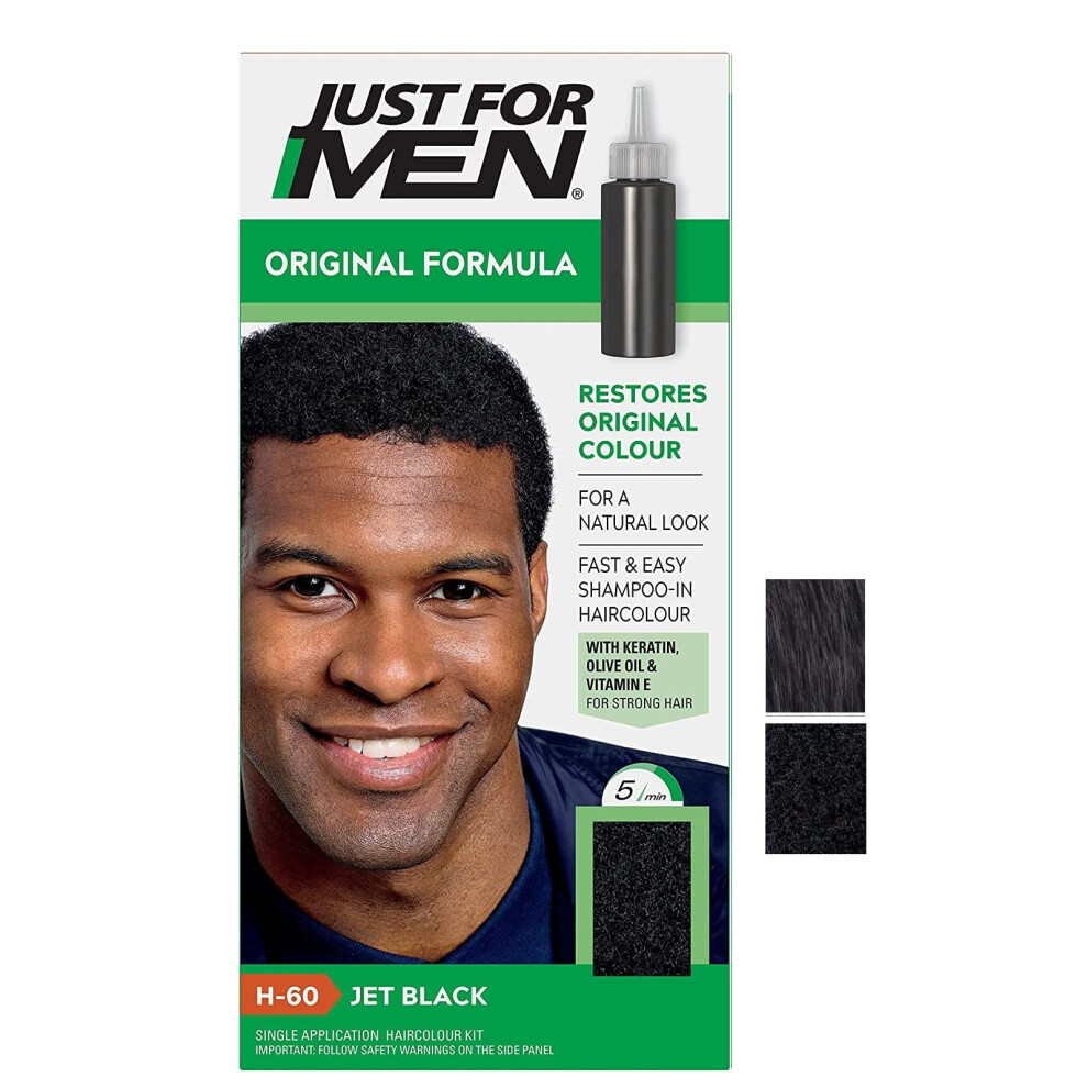 Just For Men Original Formula Jet Black Hair Dye, Targets Only The Grey Hairs, Restoring The Original Colour For a Natural Look Ã¢ H60