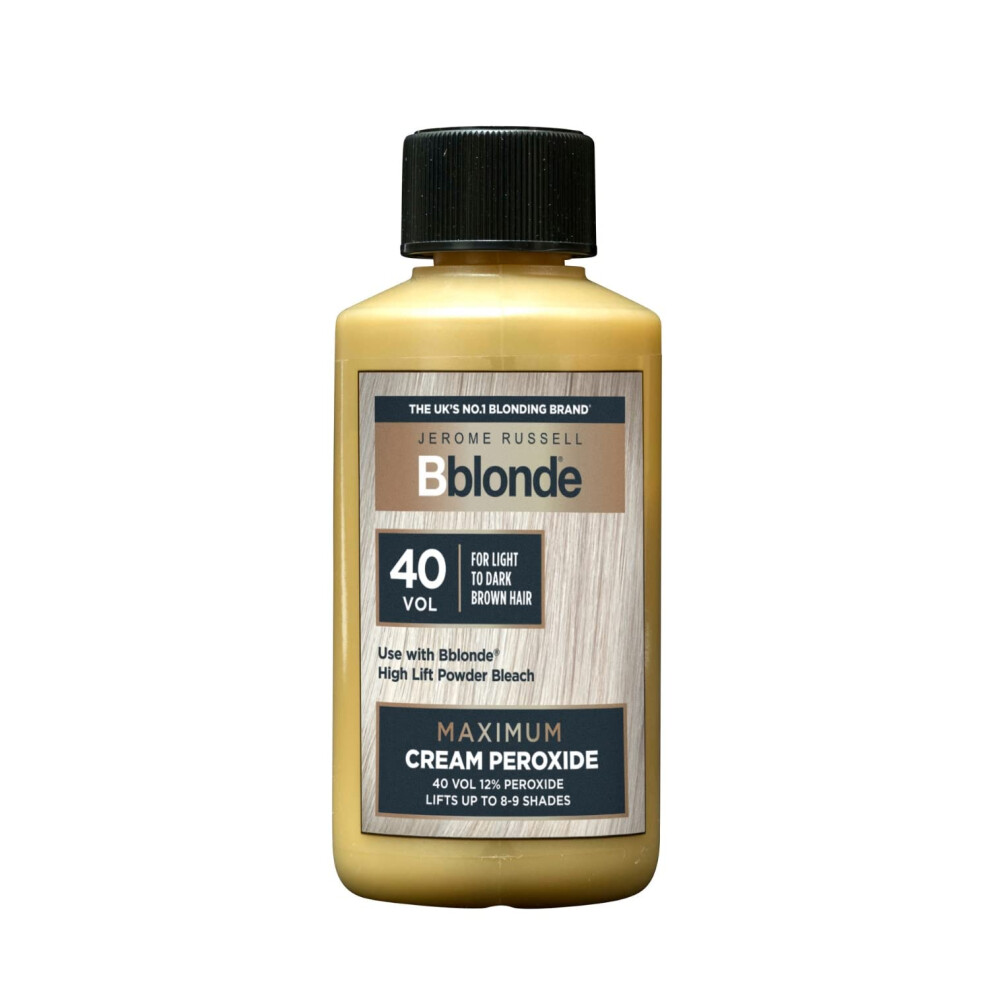 Jerome Russell Bblonde Cream Peroxide, 40 Volume, 12% Peroxide, Lifts 8-9 Levels, 75ml