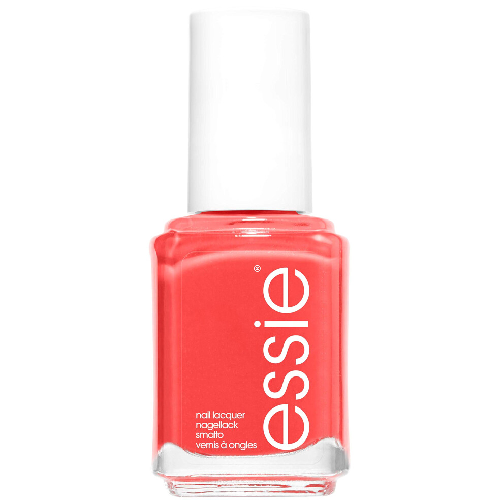 essie Original Nail Polish, 268 sunday funday, Pink Coral Shimmer Nail Polish, 13.5 ml