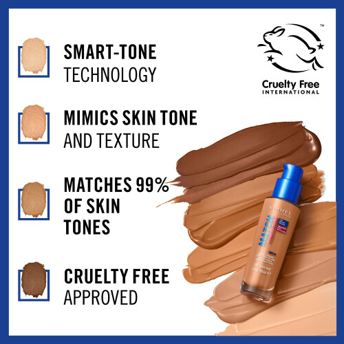 Rimmel Rimmel Match Perfection Liquid Foundation, 101 Classic Ivory, 30ml 2