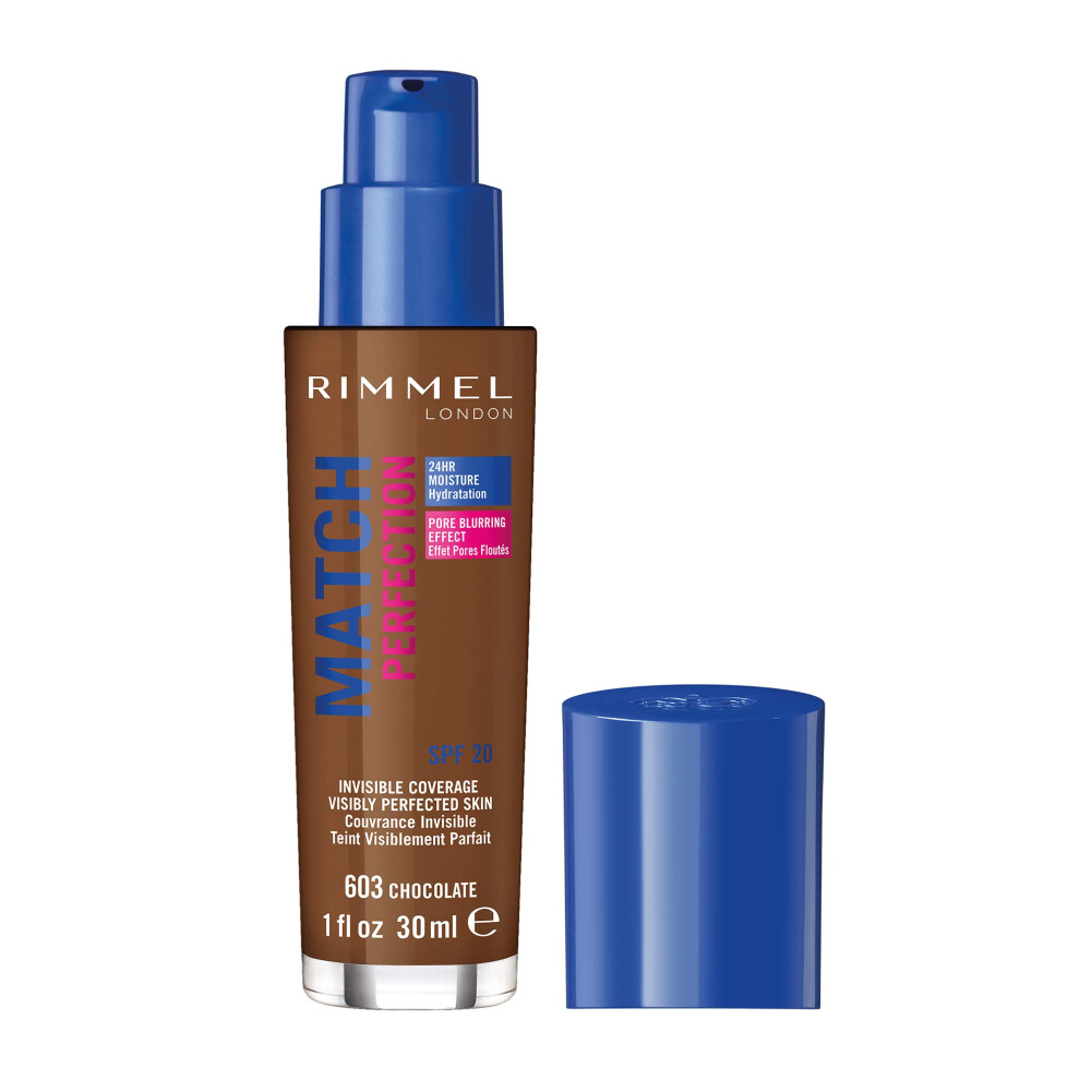 Rimmel Match Perfection Foundation, 603 Chocolate, 30ml