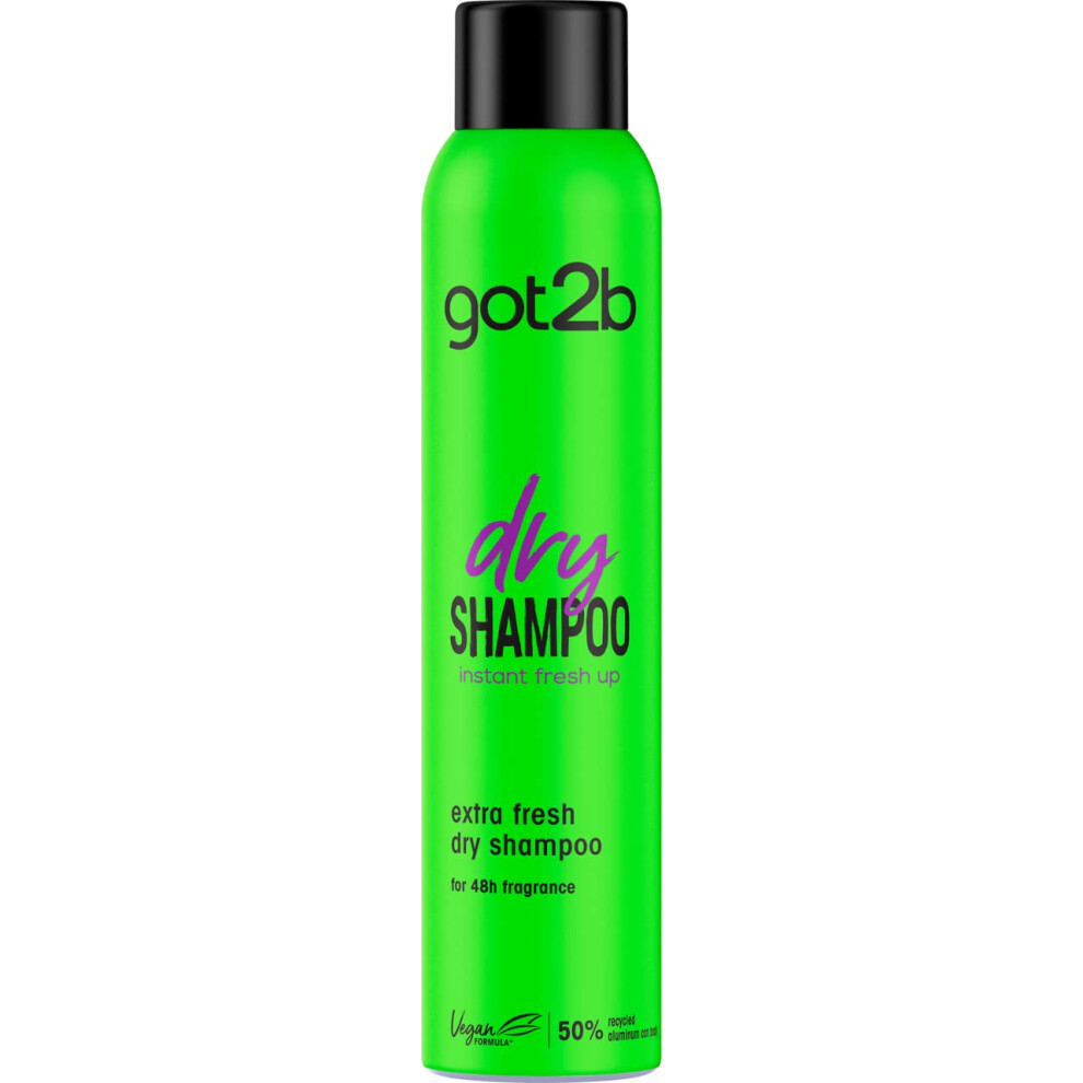 got2b Fresh It Up, No Rinse Spray to Refresh Hair in Between Washes, No White Residue, Dry Shampoo, Extra Fresh 200ml