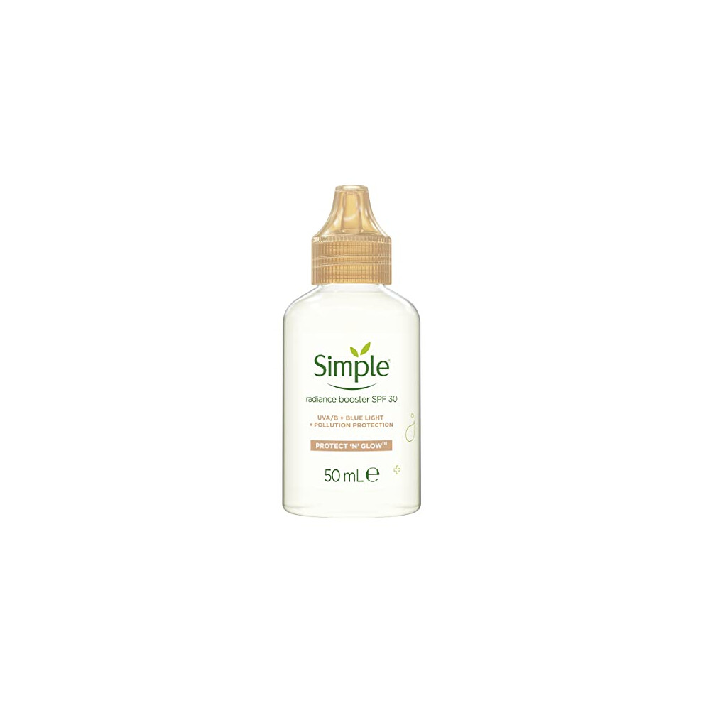 Simple Protect 'N' Glow Radiance Booster SPF 30 naturally preservative free moisturiser for dull & tired skin 50 ml