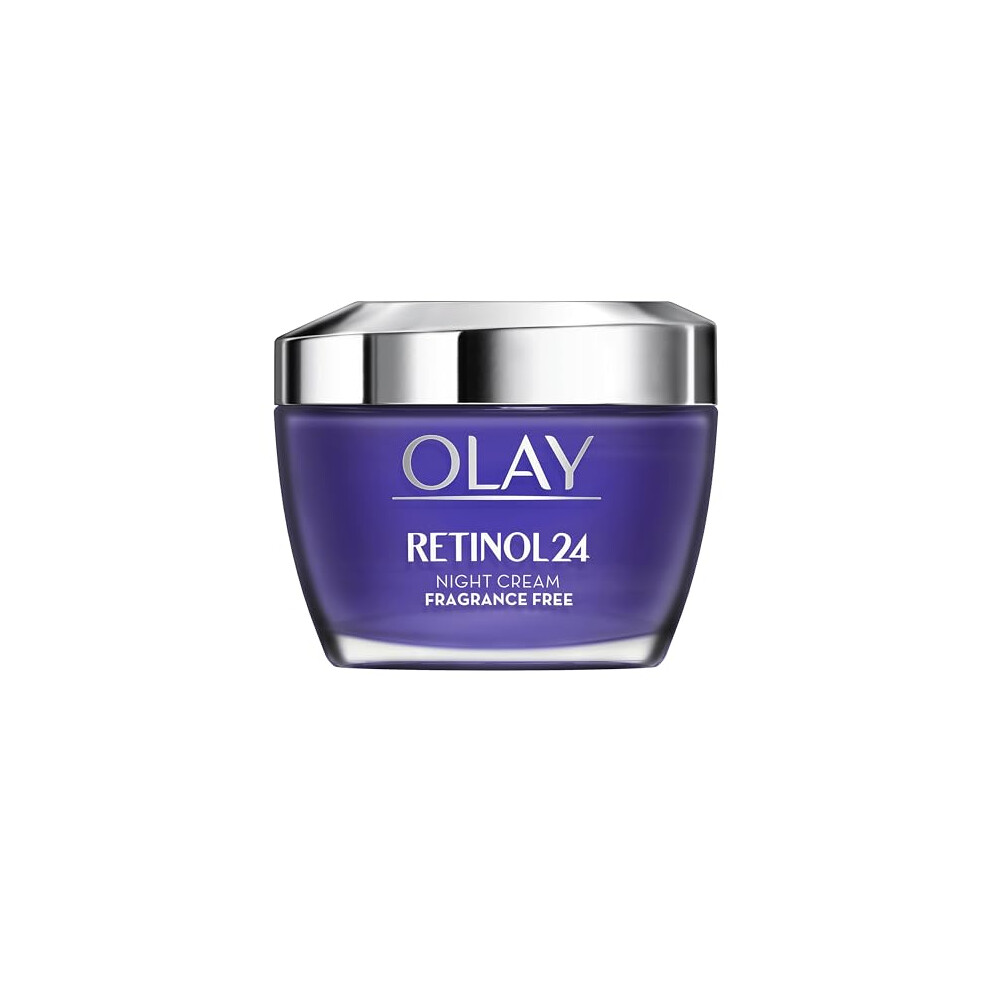 Olay Cream Regenerist Retinol24 Night Face Moisturiser With Retinol And Vitamin B3 50 Ml, Fragrance Free